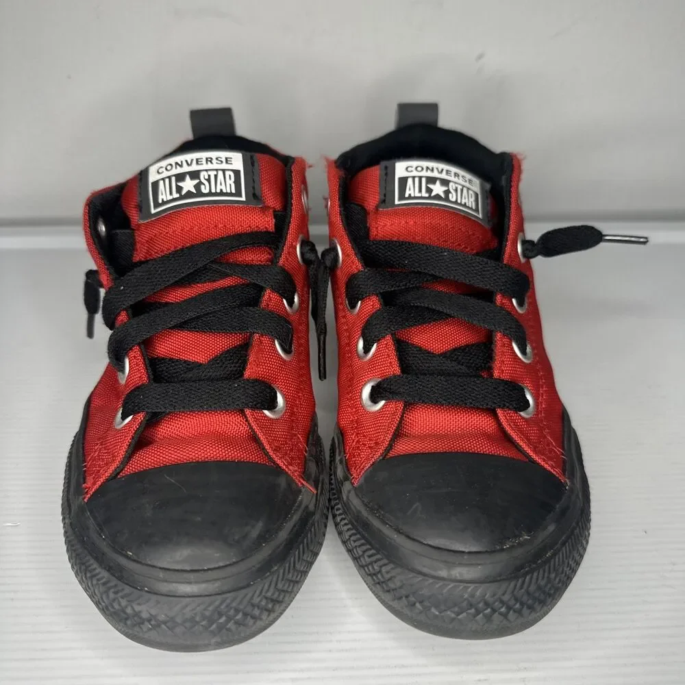 Red And Black Converse Boys Size 13.5Y